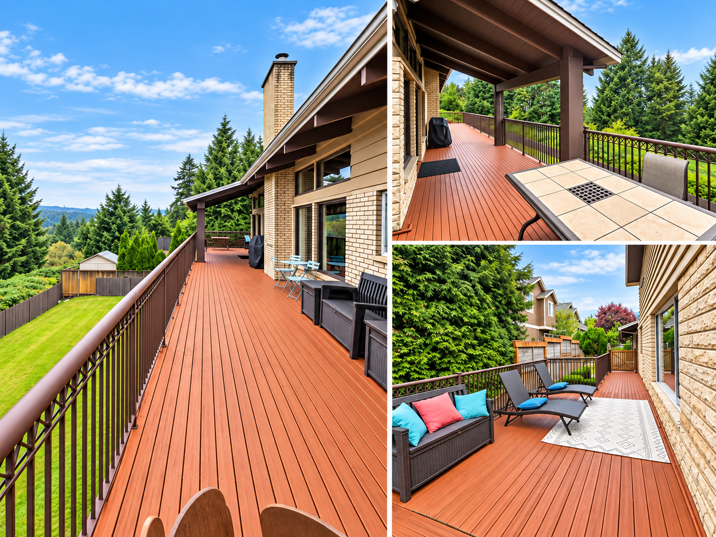 Deck and outdoor seating areas at The View Adult Family Home of Renton