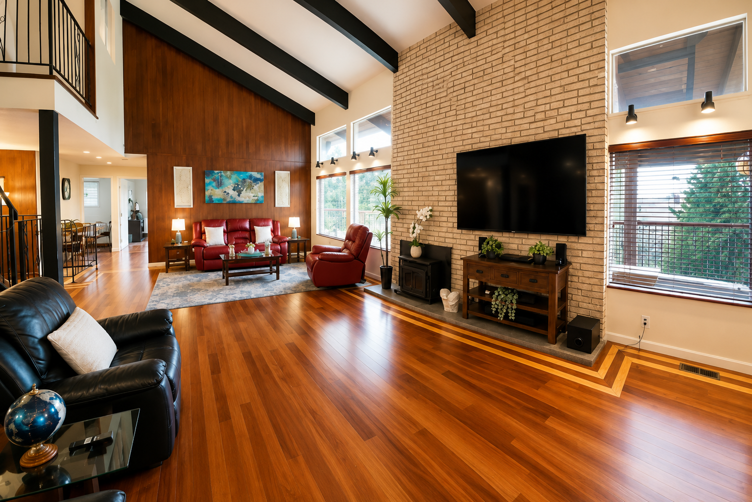 Warm living room at The View Adult Family Home of Renton