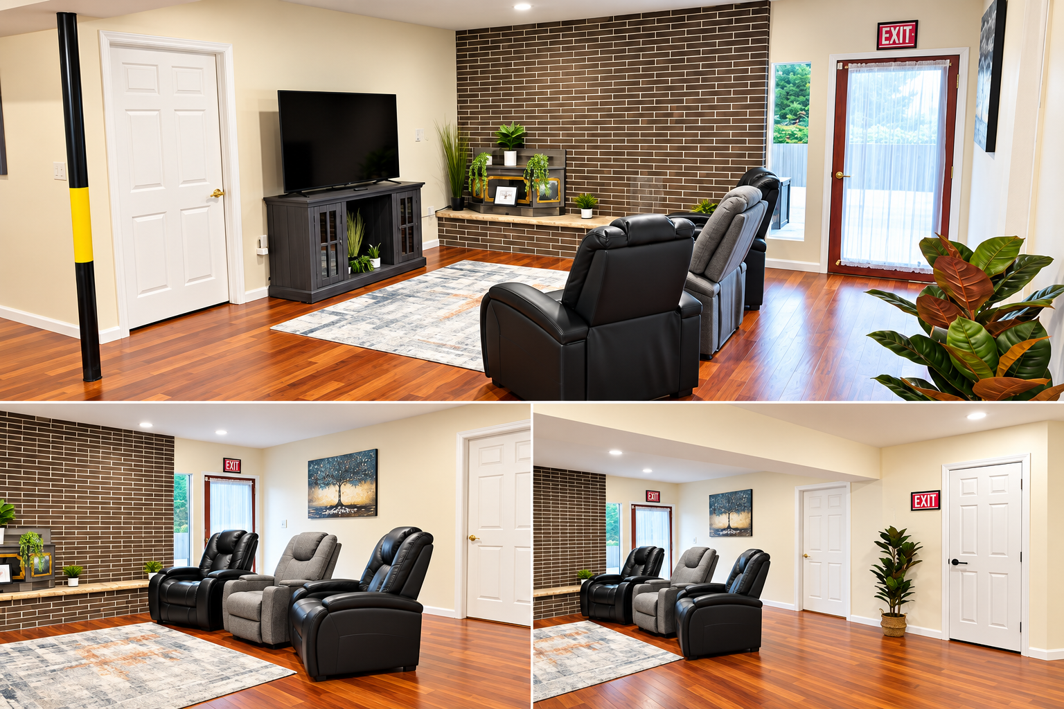 Comfortable television room and resident seating area